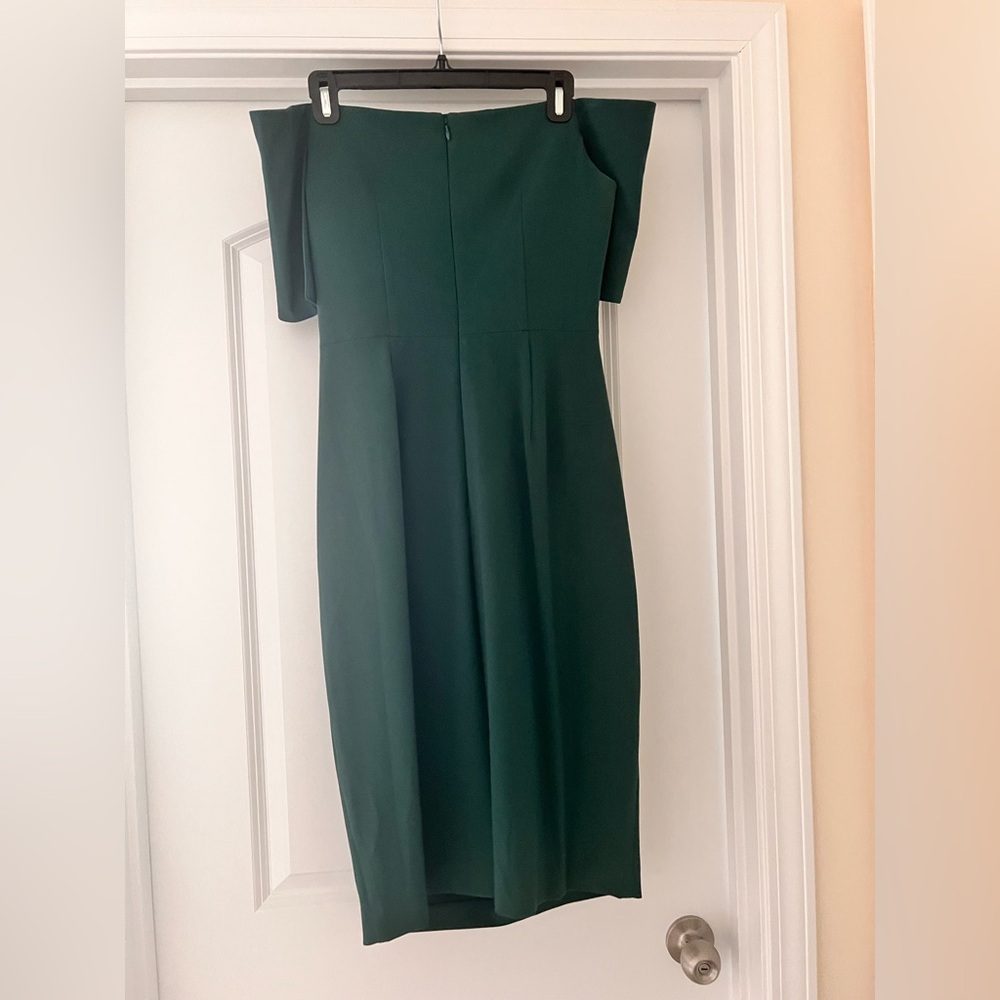 Vince Camuto off the shoulder evergreen dress in excellent condition - Picture 5 of 6